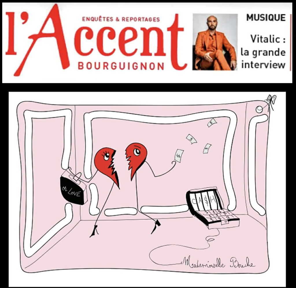 Illustration de couverture pour le magazine mensuel L'ACCENT BOURGUIGNON