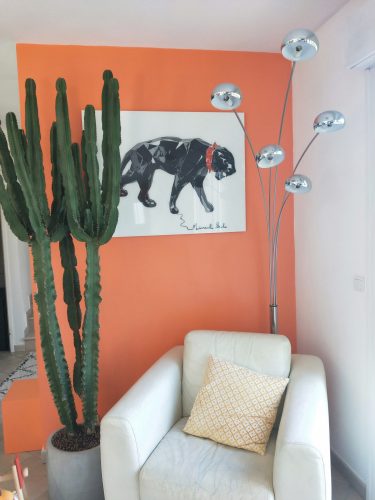 Panthère noire sur plexiglas - Une création Mademoiselle Bouche