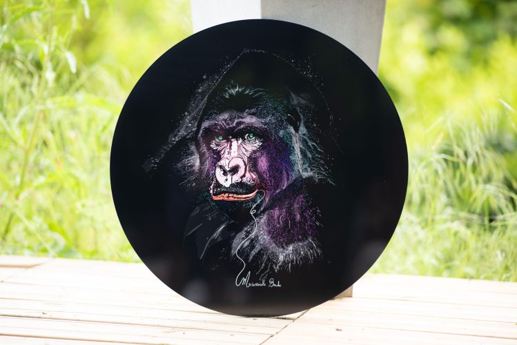 Création unique et originale sur plexiglas - découpe circulaire